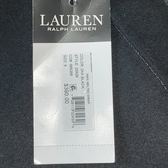 LAUREN RALPH LAUREN WOOL BLEND BELTED WRAP TRENCH COAT BLACK NEW WITH TAGS SZ 6 - Picture 13 of 16